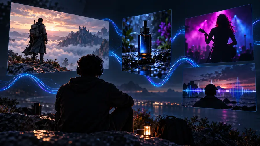 Illustrative artwork for a lo-fi music concept